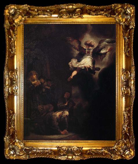 framed  Rembrandt van rijn arkeangeln rafael lamnar tobias familj, ta009-2